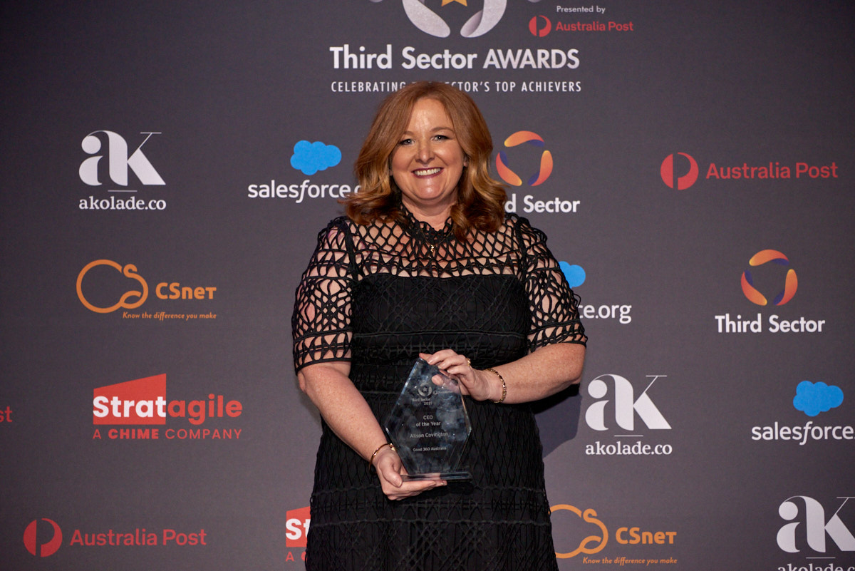 I was so shocked and humbled to receive this award and recognition. CEO's have worked so hard to lead teams through a year like no other. Teams have worked in times like no other. I want to also take a moment to recognise all the finalists, nominees and people who work in our wonderful industry. I am humbled to be recognised but this year the industry needs to be thanked and recognised because they keep stepping up and I am so proud to work with such kind, passionate and talented people at Good360 Australia and across the NFP sector. Thank you for all you do in your community.
